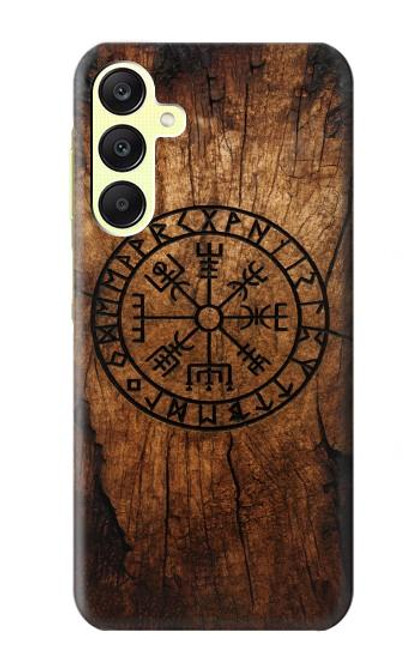 S4036 Viking Vegvisir Compass Wood Case For Samsung Galaxy A25 5G
