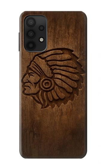 S4035 Native American Wood Carving Case For Samsung Galaxy A32 5G