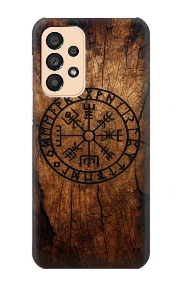 S4036 Viking Vegvisir Compass Wood Case For Samsung Galaxy A33 5G