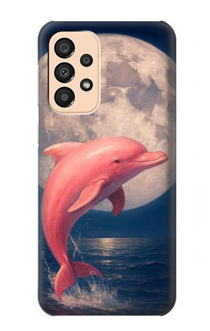 S4045 Dolphin Moon Night Case For Samsung Galaxy A33 5G