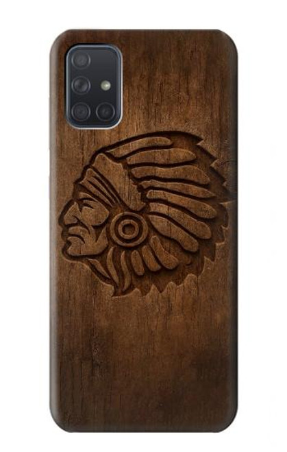S4035 Native American Wood Carving Case For Samsung Galaxy A71 5G