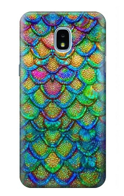 S4071 Colorful Mermaid Scale Case For Samsung Galaxy J3 (2018), J3 Star, J3 V 3rd Gen, J3 Orbit, J3 Achieve, Express Prime 3, Amp Prime 3