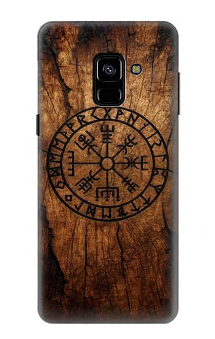 S4036 Viking Vegvisir Compass Wood Case For Samsung Galaxy A8 (2018)