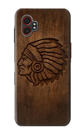 S4035 Native American Wood Carving Case For Samsung Galaxy XCover7 Pro