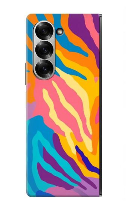 S4037 Colorful Zebra Pattern Case For Samsung Galaxy Z Fold 6