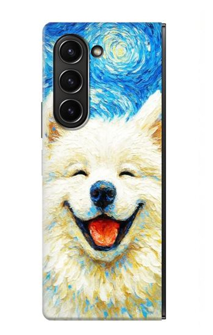 S4064 Smile Dog Van Gogh Starry Night Case For Samsung Galaxy Z Fold 5