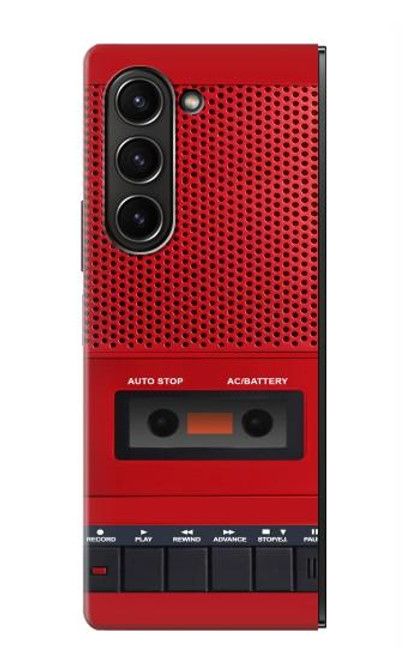 S4073 Vintage Red Cassette Player Graphic Case For Samsung Galaxy Z Fold 5