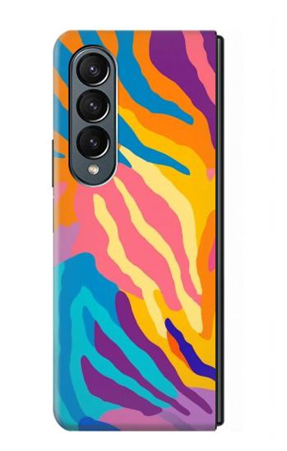 S4037 Colorful Zebra Pattern Case For Samsung Galaxy Z Fold 4