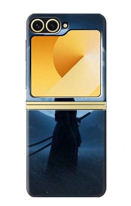 S4034 Samurai Moon Night Case For Samsung Galaxy Z Flip 6, Flip 7 FE