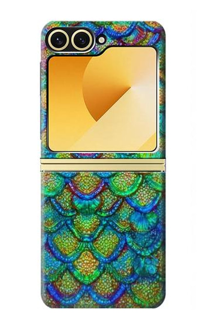 S4071 Colorful Mermaid Scale Case For Samsung Galaxy Z Flip 6, Flip 7 FE