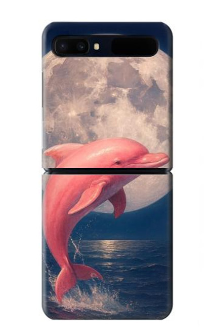 S4045 Dolphin Moon Night Case For Samsung Galaxy Z Flip 5G