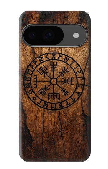 S4036 Viking Vegvisir Compass Wood Case For Google Pixel 9