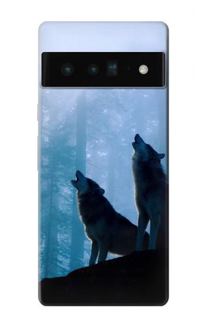 S4053 Two Wolves Couple Howling Forest Case For Google Pixel 6 Pro