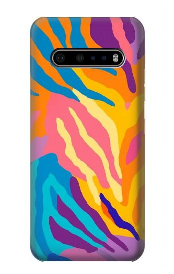 S4037 Colorful Zebra Pattern Case For LG V60 ThinQ 5G