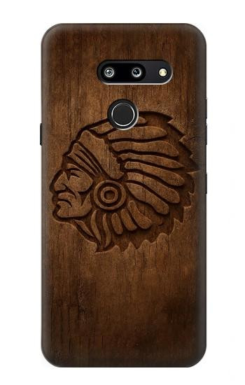 S4035 Native American Wood Carving Case For LG G8 ThinQ