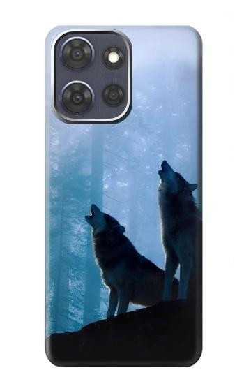 S4053 Two Wolves Couple Howling Forest Case For Motorola Moto G Power (2025,2026)