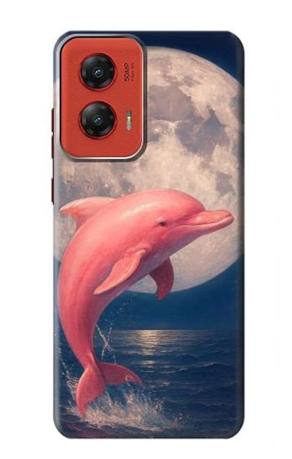 S4045 Dolphin Moon Night Case For Motorola Moto G Stylus 5G (2024)