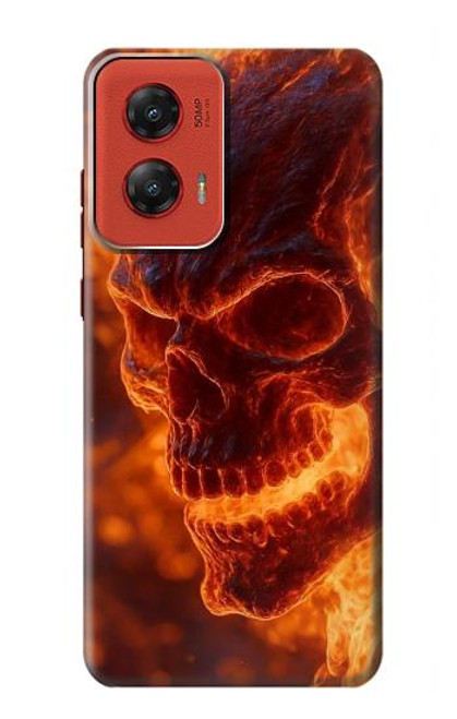 S4062 Fire Skull Case For Motorola Moto G Stylus 5G (2024)