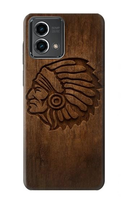 S4035 Native American Wood Carving Case For Motorola Moto G Stylus 5G (2023)