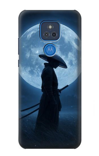 S4034 Samurai Moon Night Case For Motorola Moto G Play (2021)