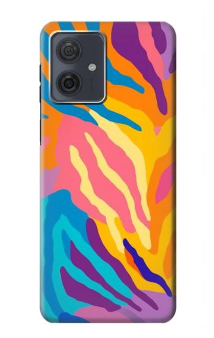 S4037 Colorful Zebra Pattern Case For Motorola Moto G54