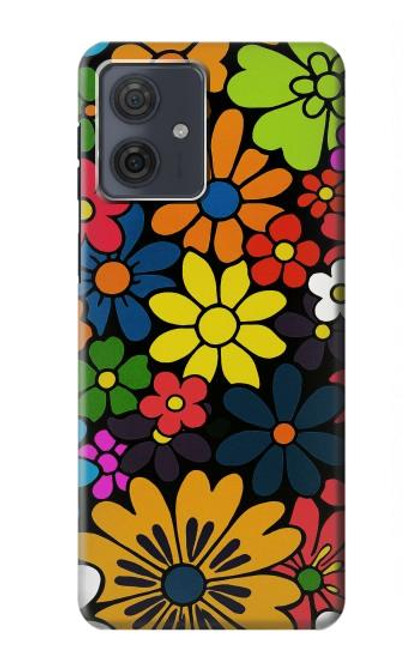 S4043 Colorful Flowers Cartoon Case For Motorola Moto G54