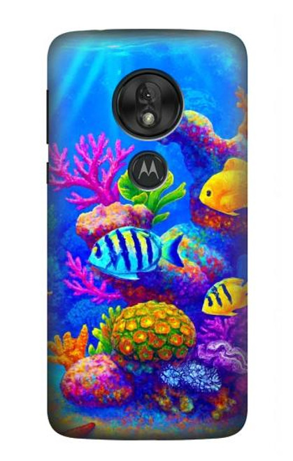 S4058 Colorful Aquarium Case For Motorola Moto G7 Power