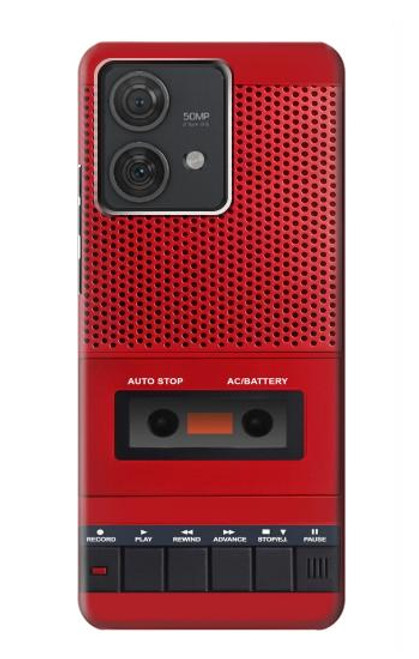 S4073 Vintage Red Cassette Player Graphic Case For Motorola Edge 40 Neo