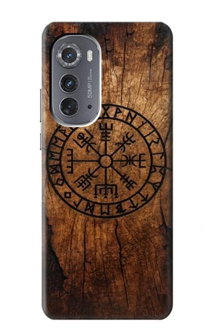 S4036 Viking Vegvisir Compass Wood Case For Motorola Edge (2022)