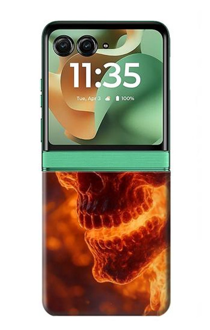 S4062 Fire Skull Case For Motorola Razr 60, Razr 2025