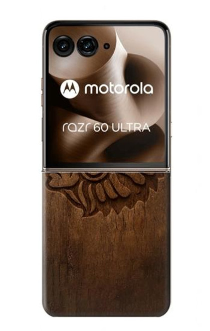 S4035 Native American Wood Carving Case For Motorola Razr 60 Ultra, Razr Ultra 2025