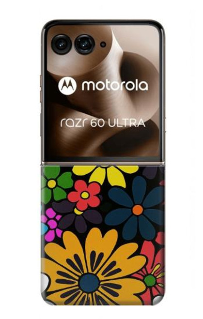 S4043 Colorful Flowers Cartoon Case For Motorola Razr 60 Ultra, Razr Ultra 2025
