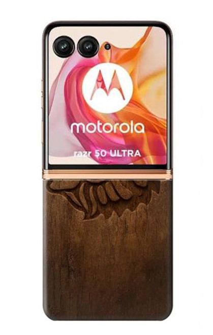 S4035 Native American Wood Carving Case For Motorola razr+ 2024, Motorola Razr 50 Ultra
