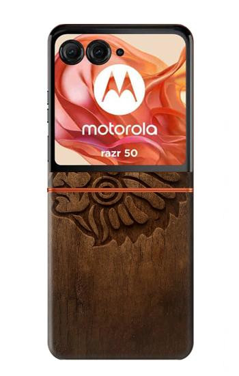 S4035 Native American Wood Carving Case For Motorola razr 2024, Motorola Razr 70,60,50, Razr (2026, 2025, 2024)