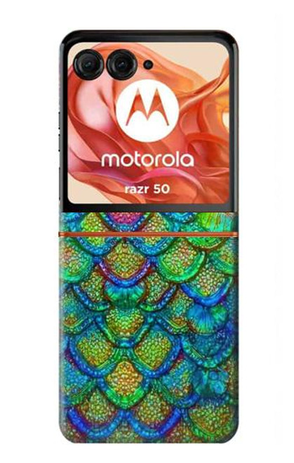 S4071 Colorful Mermaid Scale Case For Motorola razr 2024, Motorola Razr 50