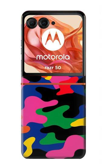 S4072 Colorful Camouflage Case For Motorola razr 2024, Motorola Razr 70,60,50, Razr (2026, 2025, 2024)