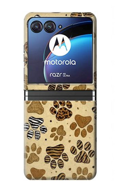S4032 Wild Animal Paw Foot Print Case For Motorola Razr 40 Ultra