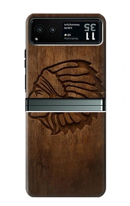 S4035 Native American Wood Carving Case For Motorola Razr 40
