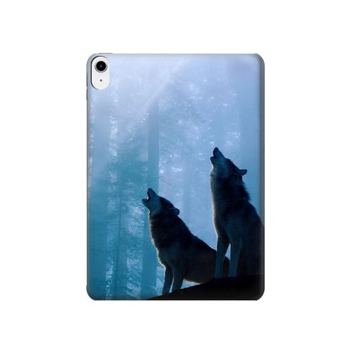 S4053 Two Wolves Couple Howling Forest Hard Case For iPad 10.9 (2025,2022)