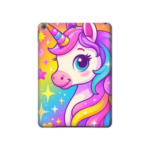 S4057 Cute Unicorn Cartoon Hard Case For iPad 10.2 (2021,2020,2019), iPad 9 8 7