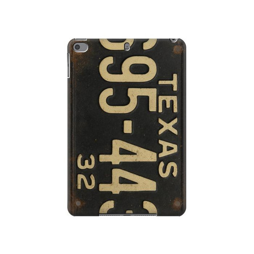 S4061 Vintage Texas Car License Plate Hard Case For iPad mini 4, iPad mini 5, iPad mini 5 (2019)