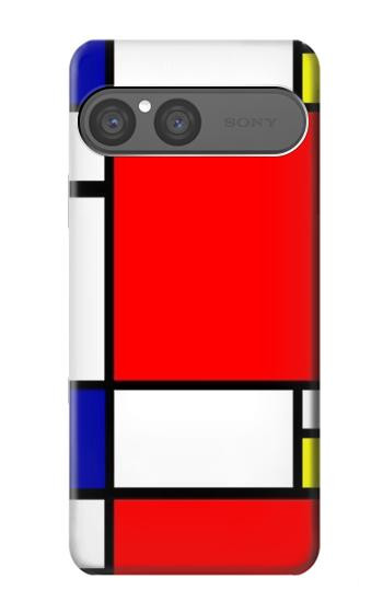 S0157 Composition Red Blue Yellow Case For Sony Xperia 10 VII, 10 VIII