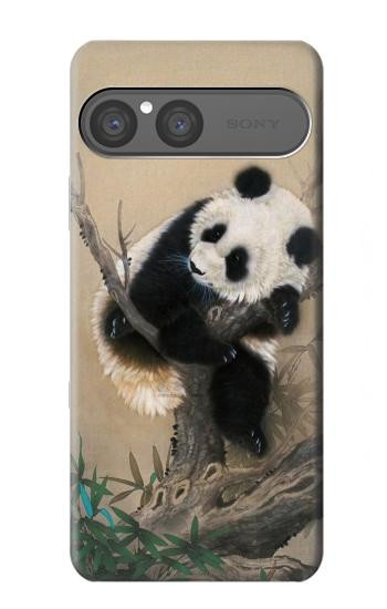 S2210 Panda Fluffy Art Painting Case For Sony Xperia 10 VII
