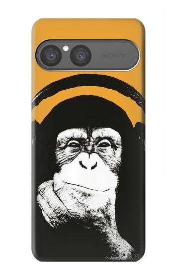 S2324 Funny Monkey with Headphone Pop Music Case For Sony Xperia 10 VII