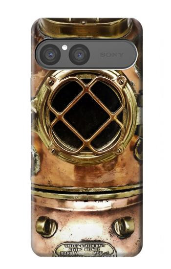 S2412 Vintage Deep Sea Diving Helmet Case For Sony Xperia 10 VII, 10 VIII