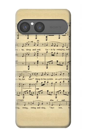 S2504 Vintage Music Sheet Case For Sony Xperia 10 VII
