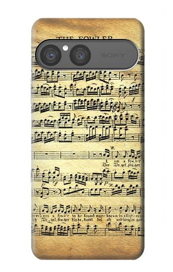 S2667 The Fowler Mozart Music Sheet Case For Sony Xperia 10 VII, 10 VIII