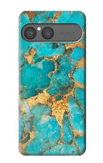 S2906 Aqua Turquoise Stone Case For Sony Xperia 10 VII, 10 VIII
