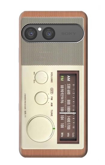 S3165 FM AM Wooden Receiver Graphic Case For Sony Xperia 10 VII, 10 VIII