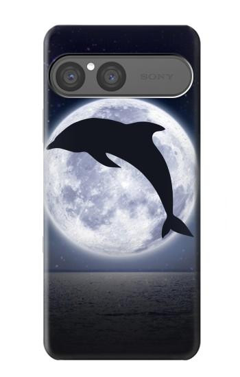 S3510 Dolphin Moon Night Case For Sony Xperia 10 VII, 10 VIII